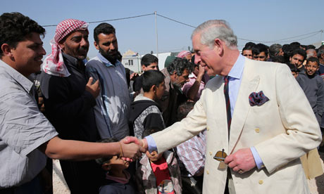 Károly herceg ellátogatott a jordániai szír menekülttáborba