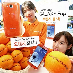 A Samsung bemutatja a narancsságra Galaxy Pop-ot Dél-Koreában