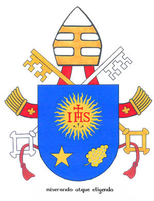 Bemutatták Ferenc pápa címerét