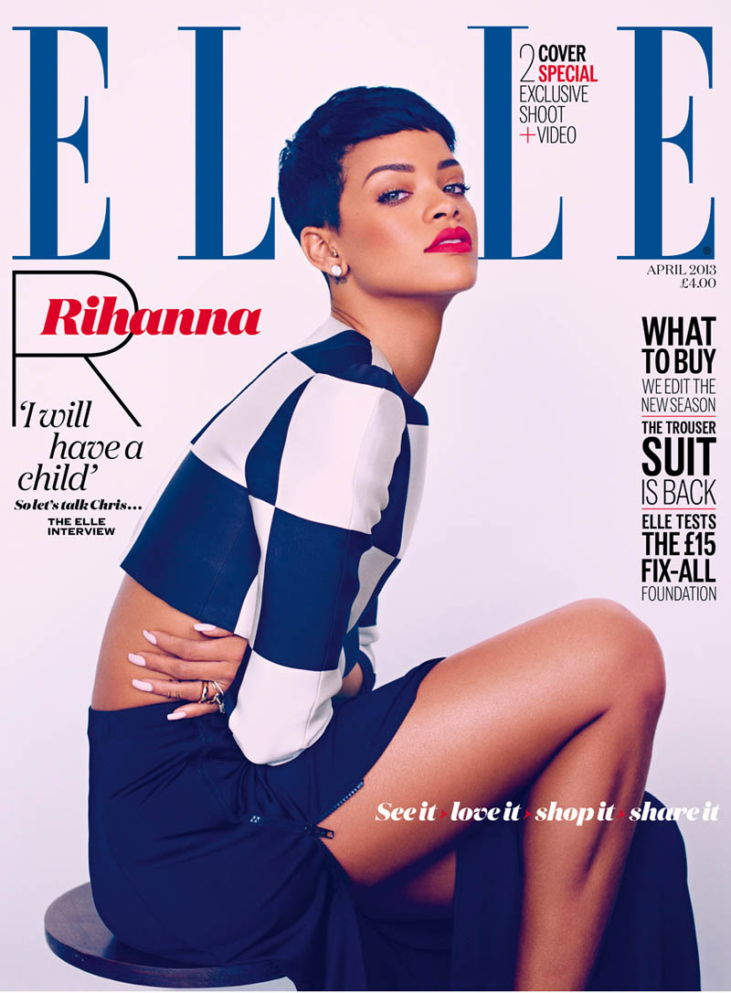 Rihanna a brit Elle áprilisi számában