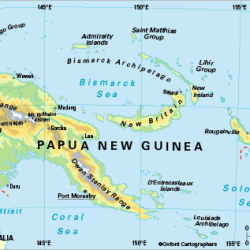 Pápua Új-Guinea Óceánia, egyik szigetcsoportja, Ausztráliától északra helyezkedik el