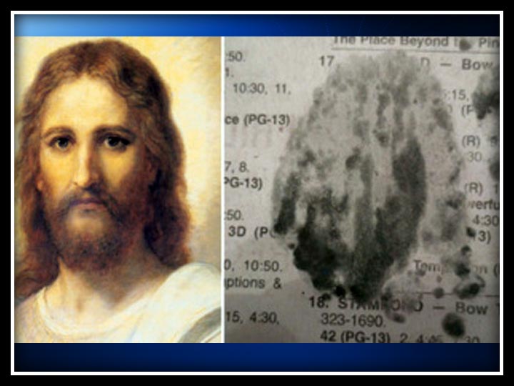Jézus arcának vonalait fedezték fel egy tintafoltban