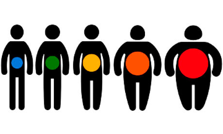 obesity crisis interactive body shape outlines