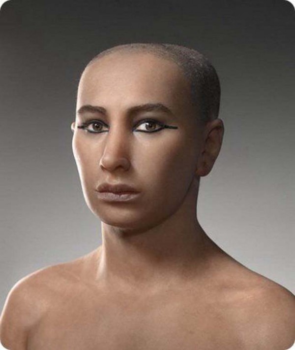 Szakértők szerinti Tutanhamon arcképe