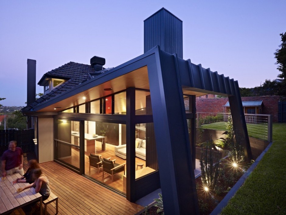 Szokatlan geometriájú, modern otthon Ausztráliából