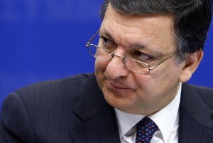 EU Commission President Barroso addresses a news conference in Brussels