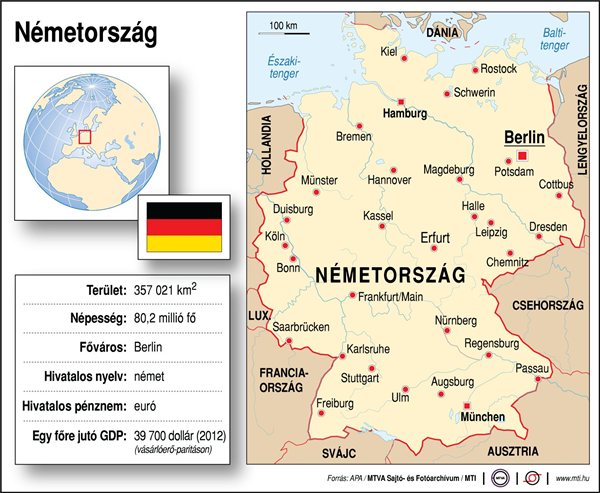 németország térkép Németország (térkép, adatok) | Hír.ma németország térkép