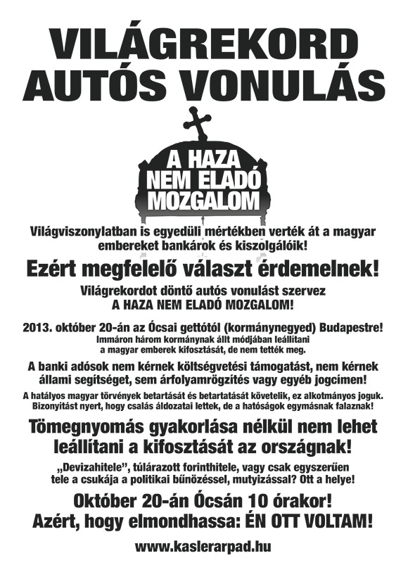 Minden idők legnagyobb tüntetése lesz holnap Budapesten - A devizahitelesek lezárják a várost!