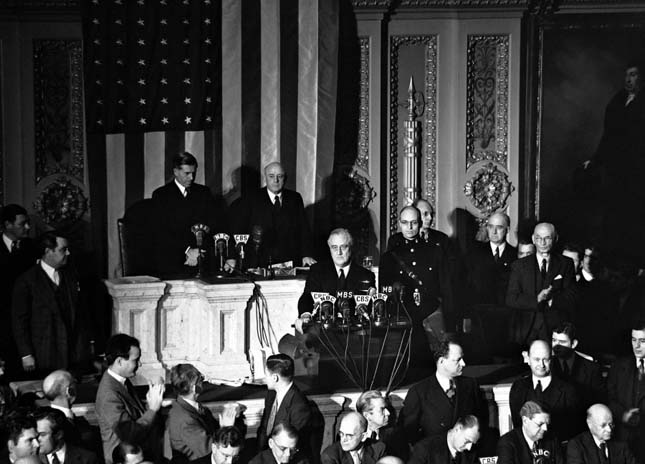 Roosevelt beszéde a Kongresszusban