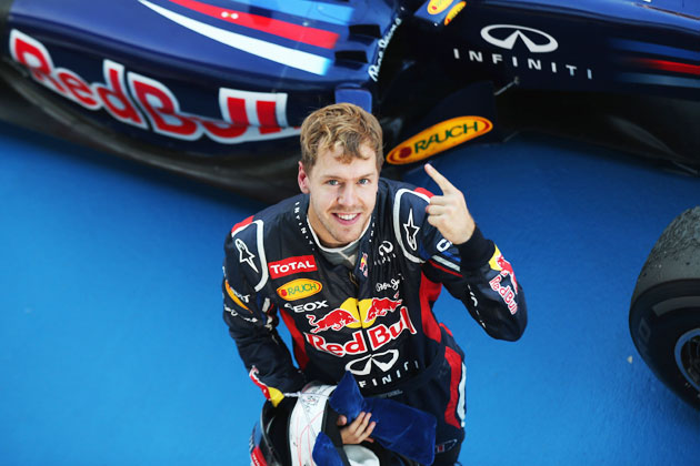 Vettel és senki más... (Forrás: ibnlive.in.com)