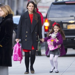 Katie Holmes and Suri Cruise out for a walk downtown in NYC
