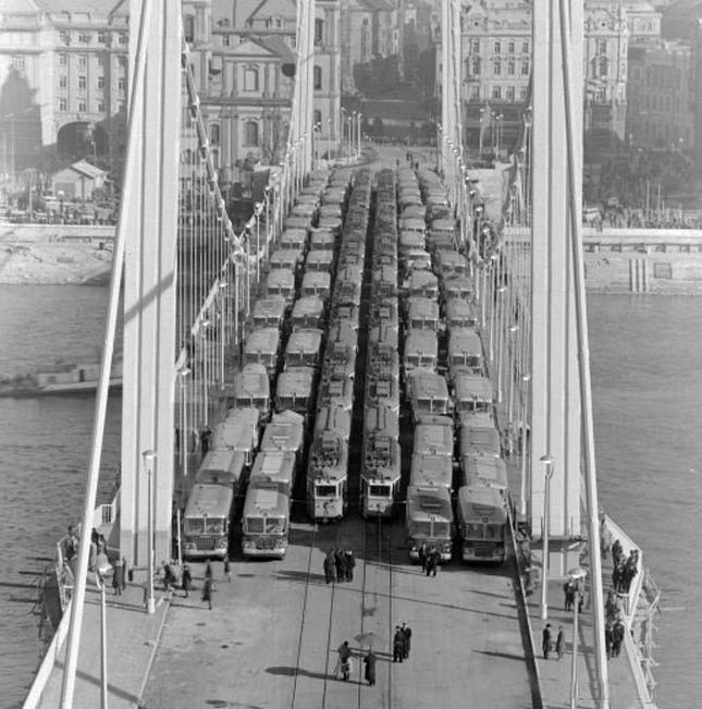 Erzsébet-híd terhelés testje 1964