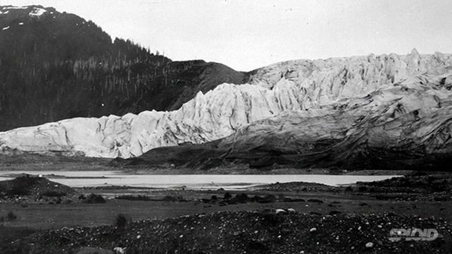 McCarty-gleccser, Alaszka, 1909. július – 2004. július