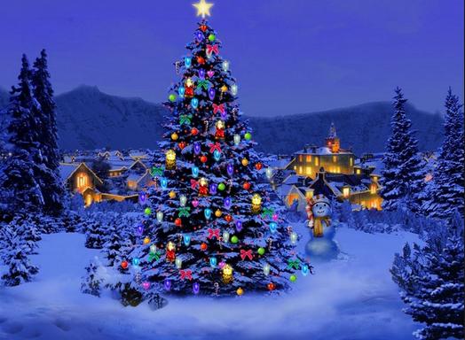 Egy egész történetet mesél el a karácsonyfa