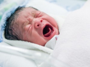 newborn baby, only a few hours old
