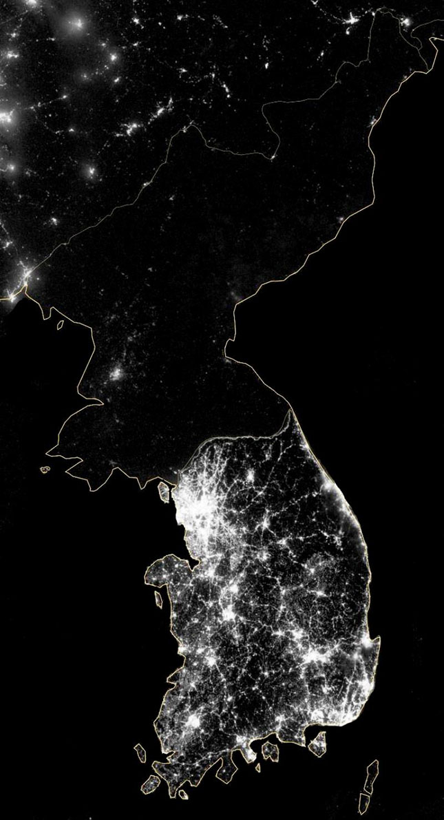 Kontraszt a koreai éjszakában