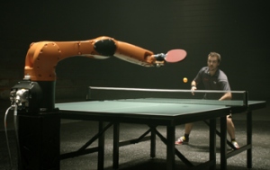 Pingpong-meccset rendeznek a bajnok és a világ leggyorsabb robotja között - videó