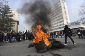 Tüntetés Boszniában