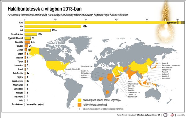 Halálbüntetések a világban 2013-ban