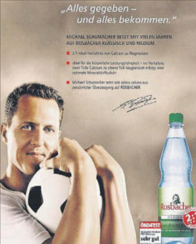 Schumacher Water Advert