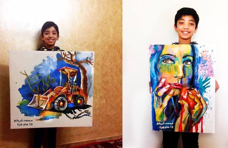 A palesztin kisfiú csodálatos festményei – Képek