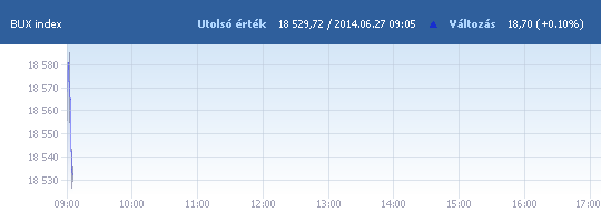 BUX: 18 556,03 pont, +0,24 százalék a nyitáskor