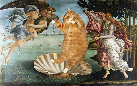 Macskáját photoshoppolta rá klasszikus festményekre - fotók