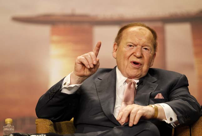 Chairman and CEO of Las Vegas Sands Corp Sheldon Adelson speaks