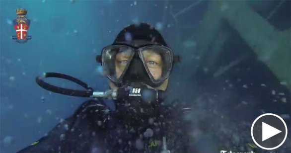 Costa Concordia víz alatti bámulatos videó