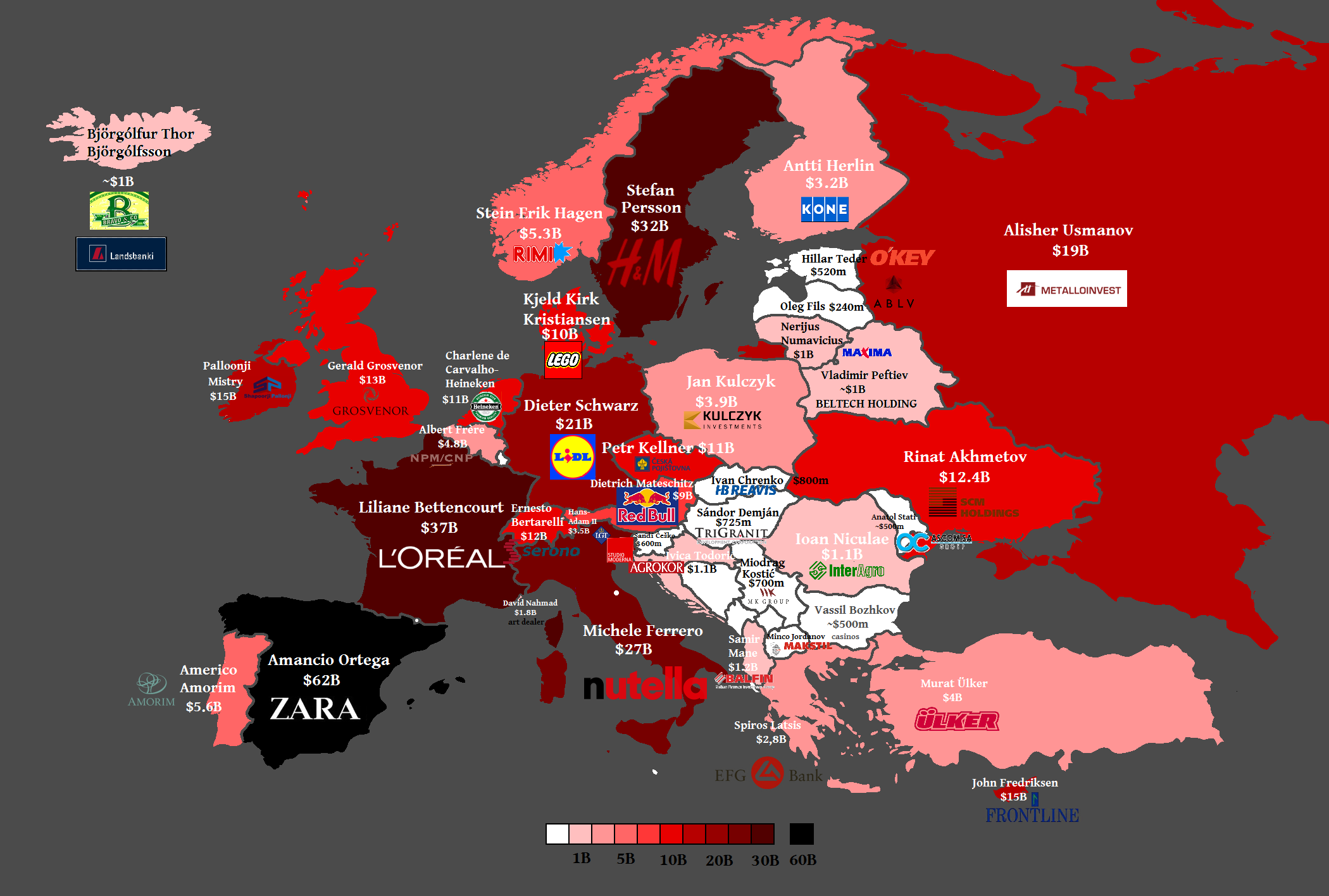 Európa országainak leggazdagabbjai