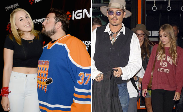 Johnny Depp és Kevin Smith a lányaikkal forgat filmet