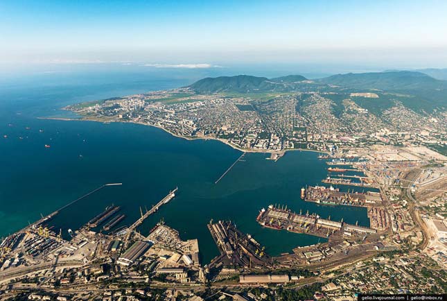 A Novorossiysk-i kikötő Oroszország legnagyobb kikötője