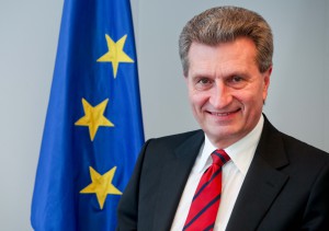 GŸnter Oettinger, Member of the EC in charge of Energy.
