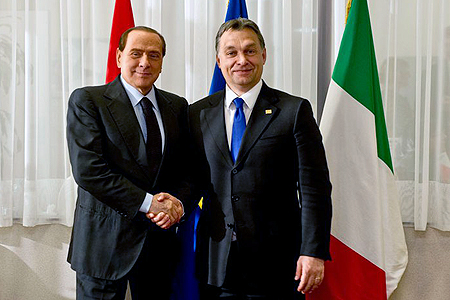 Orbán Viktor Silvio Berlusconival találkozott