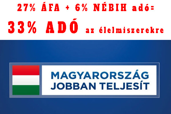 33% lesz az élelmiszerek ÁFÁ-ja januártól Magyarországon