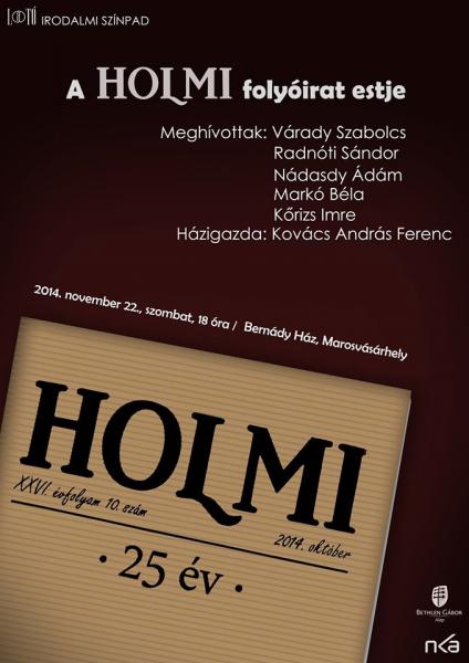 Búcsúzik 25 éves Holmi irodalmi folyóirat