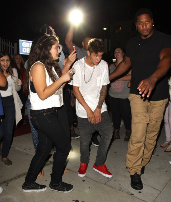 Justin Bieber Leaves the Laugh Factory in Hollywood