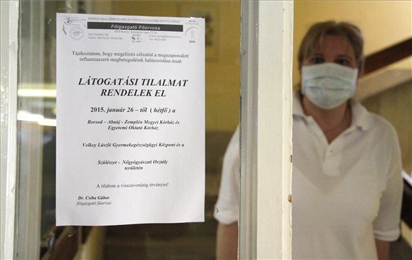 Influenza - Látogatási tilalom a miskolci megyei kórházban