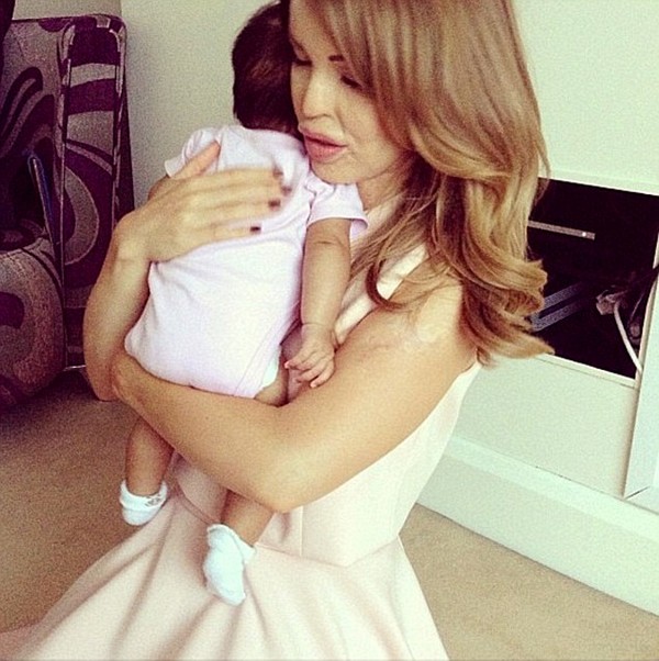Katie Piper with her child