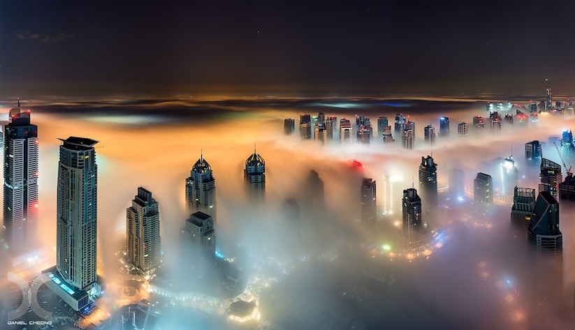 Lenyűgöző fotók - A ködben úszó Dubai