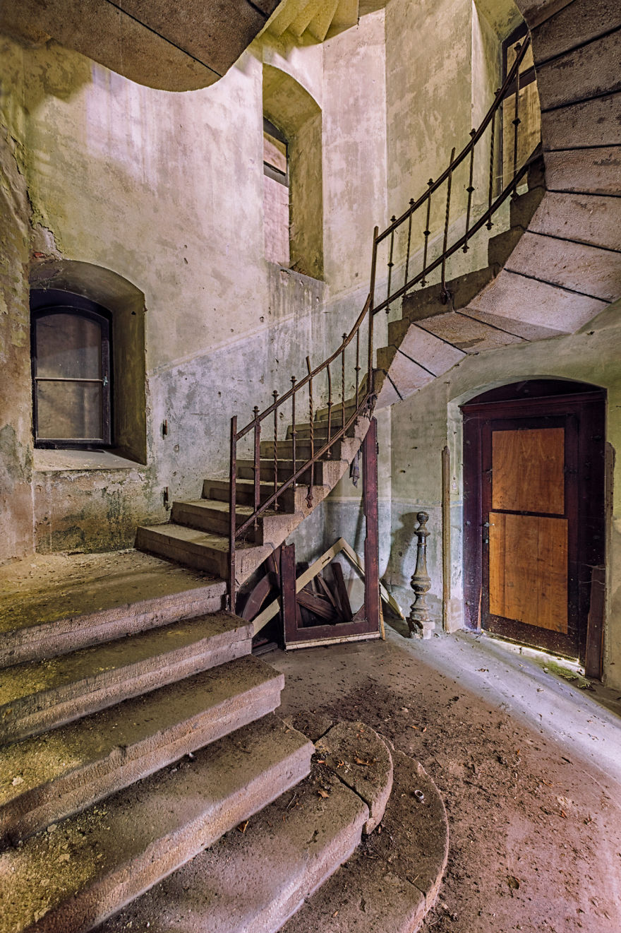 abandoned staircase