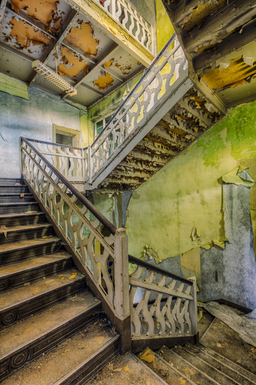 old abandoned staircase