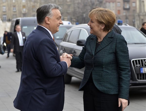 Merkel Budapesten - Orbán Viktor fogadta a német kancellárt