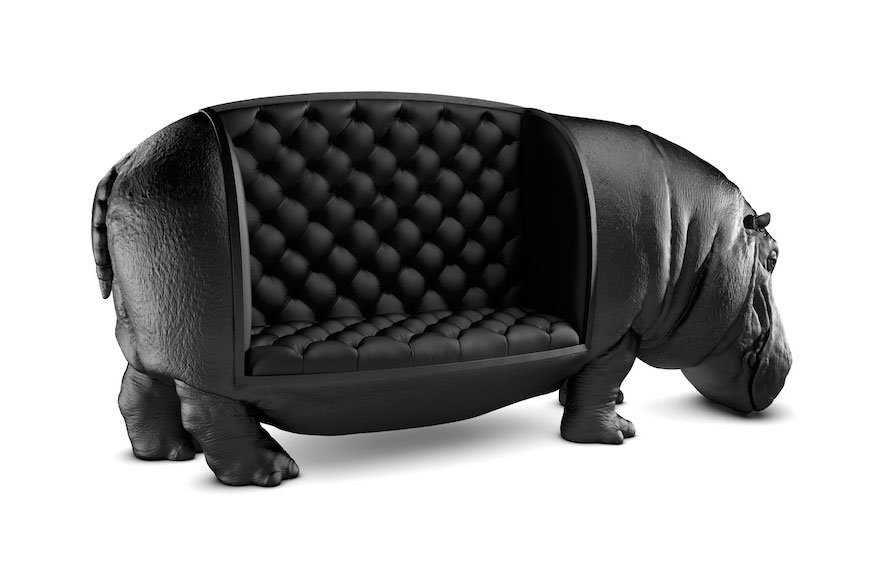 Víziló alakú kanapét alkotott egy tervező