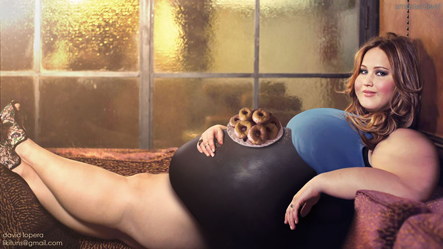 Egy spanyol művész kövérré varázsolta a sztárokat