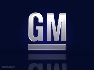 Frosted Glass GM Logo