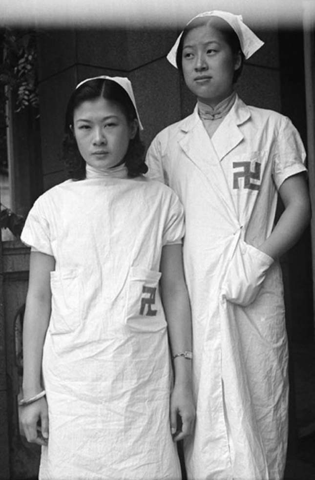 Vörös horogkeresztes nővérkék a második világháború idején Sanghajban