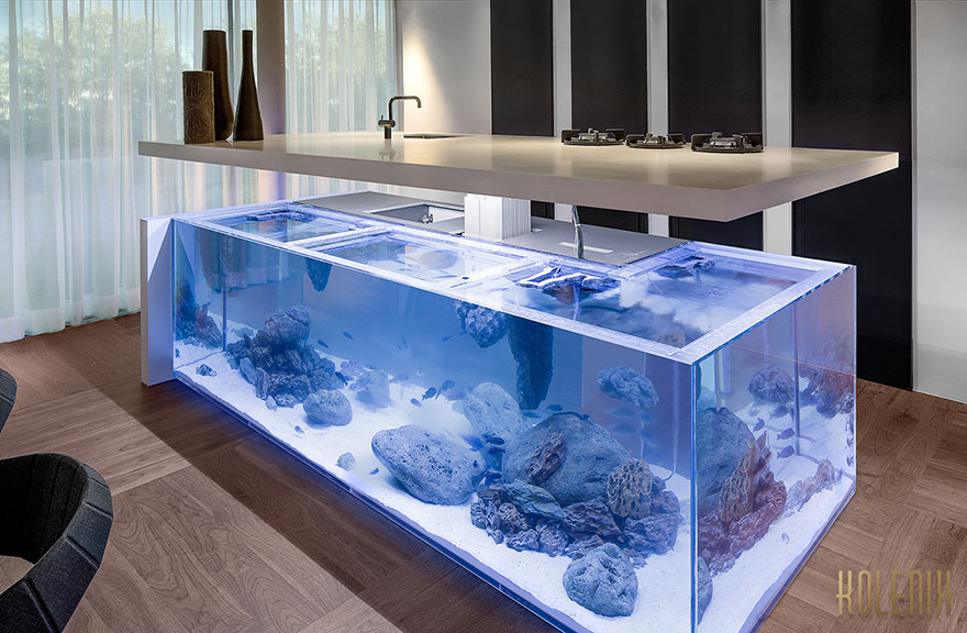 Különleges akvárium, amely a konyha ékszere lehet