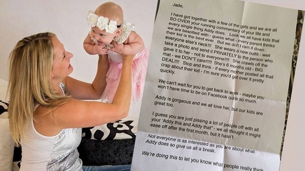 Durva levelet kapott az anyuka, aki túl sokat posztol a lányáról