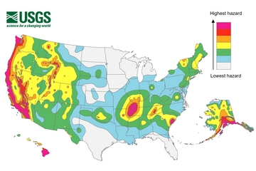 Az Egyesült Államok lakosságának felét veszélyeztetik földrengések